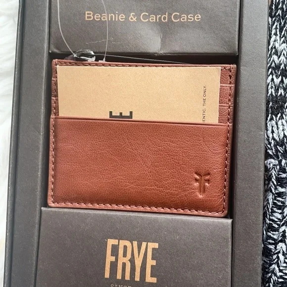 Frye Beanie and Card Case New In Box - Picture 3 of 6